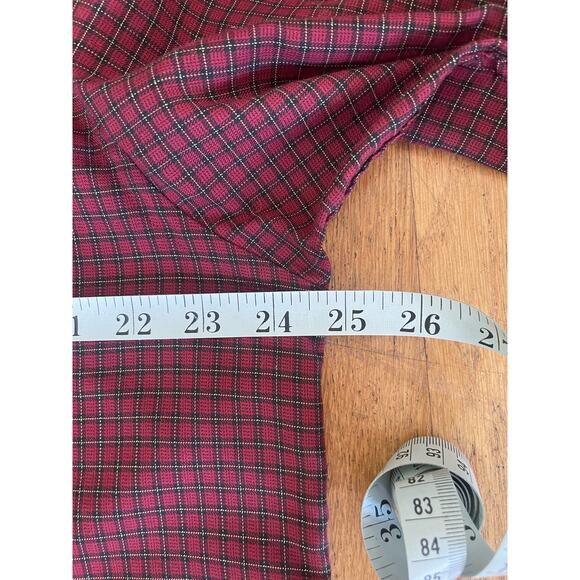 Claiborne Men's Red Plaid button down dress shirt size 16-1/2 32-33 Large - Picture 13 of 13